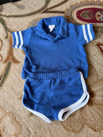 Cat and jack Terry short sleeve blue outfit 3-6 Months