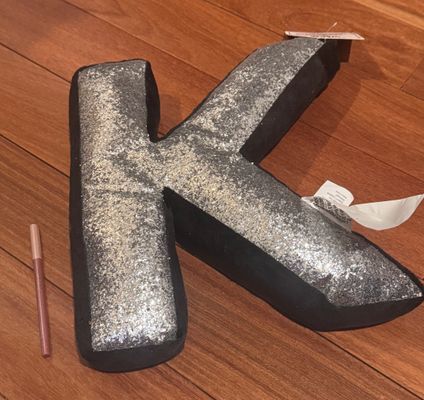 Brand new large K pillow