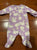 Carter's newborn fleece pajamas, purple  0-3 Months