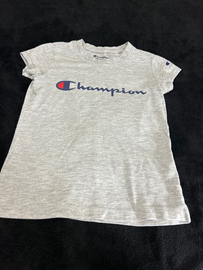 Champion Gray shirt with champion logo 5T