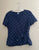 Old Navy White/Navy Polka Dot Top Women's - M