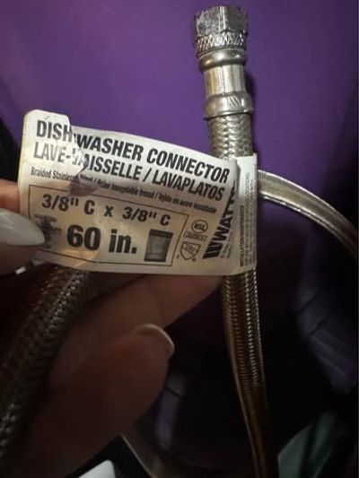 Brand New Watts Dishwasher Connector Hose Brand New Watts Dishwasher Connector Hose 3/8inC x 3/8inC  60 in.