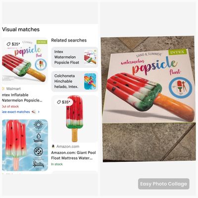 Brand new watermelon popsicle float intex huge 72 x 26" retails from $25 to 35