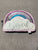 Nicole Miller for Kids Large Rainbow sparkle pillow. Pink on back. Pen for size ref