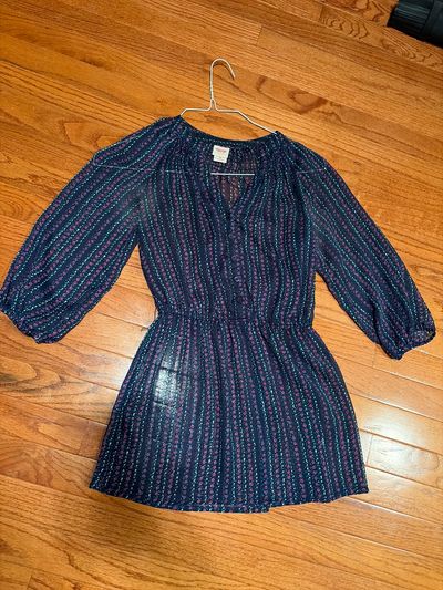 Sheer blue and purple top  Women's - XS