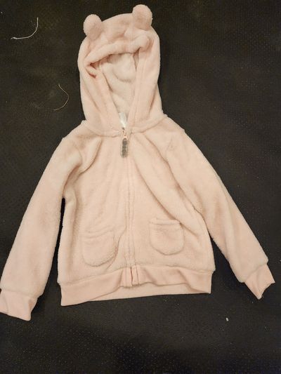 Carter light pink fuzzy hooded jacket 18 Months
