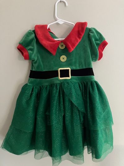 Unknown Green Holiday Elf Dress 3T
