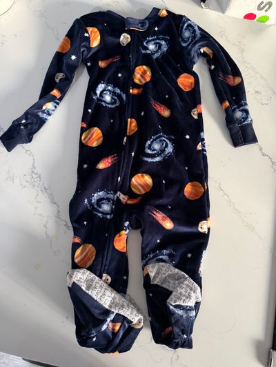 Carter's Outer space footed pjs 18 Months