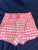 Cherokee Pink and white checkered shorts 12 Months