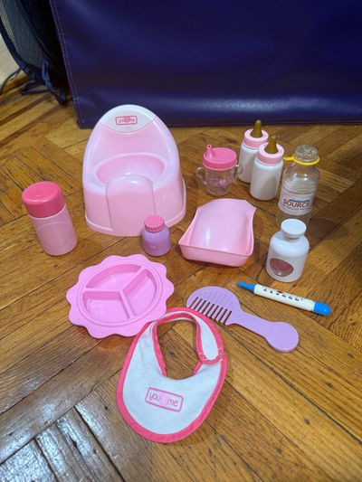 Baby doll potty food bottles medicine lot Accessories you & me
