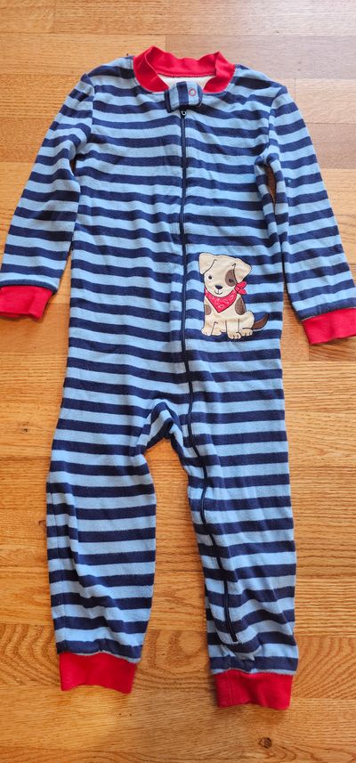 Little Me Like new one piece snug fit PJ feature cute doggie graphic 3T