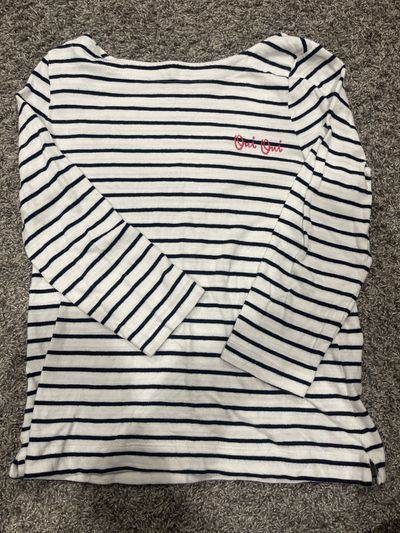 Loft 3 quarter sleeve navy stripes Women's - M