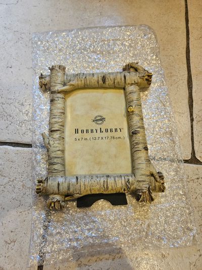 Hobby Lobby NEW Photo Frame with Wood Like Border