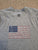 Life is good grey T american flag T Men's - XL