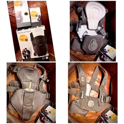 Mama and Papas baby carrier with accessories Brand new liner and rain cover size small medium