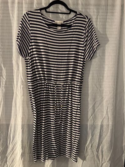 H&M Blue & White Dress Junior L - 10