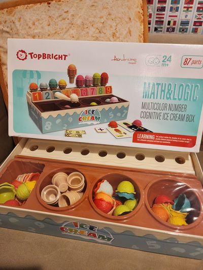 Math & Logic Multicolor Number Cognitive Ice Cream pretend-play toy designed to help earn basic math concepts