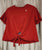 RALPH LAUREN polo Red top Junior M - 4