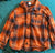 Old navy Orange and navy blue flannel 3T
