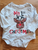 NA BNWOT 12M bodysuit feature "My First Christmas" texts 12 Months