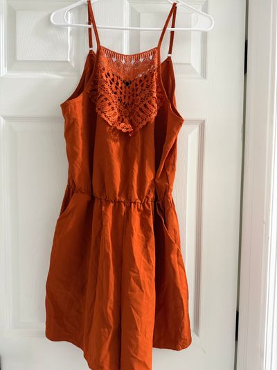 Ss Orange romper Women's - XL
