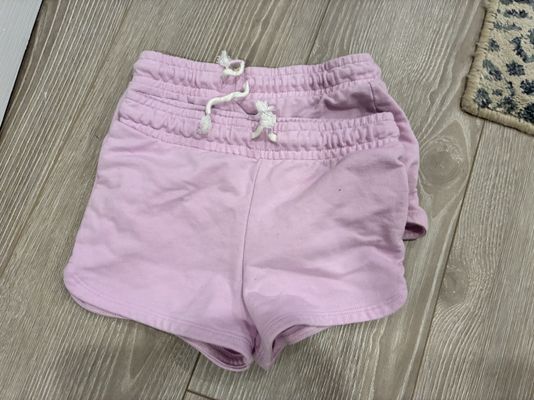 2 pack purple Cat & Jack shorts 2 pairs of purple shorts with tie waist 6T/6
