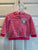 Gymboree Pink/white striped hoodie with gray cat face 12-24 Months