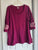 Woman within 3/4 sleeve shirt Size large 18/20 purple Women's - L