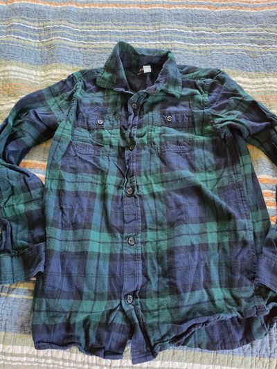 The Children's Place Green/Navy Flannel 14-16