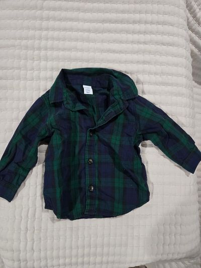 Old Navy Top - cute plaid for fall photos 6-12 Months