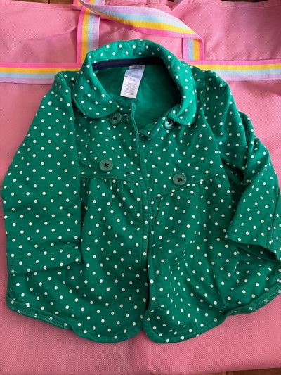 Carters Green Polka Dot Peacoat Sweater  18 Months