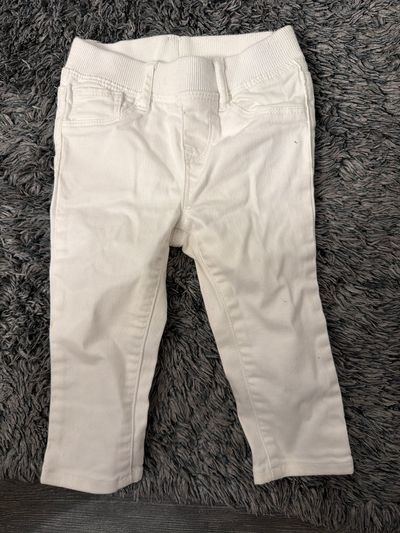 Baby Gap My First Jeggings White  12-18 Months