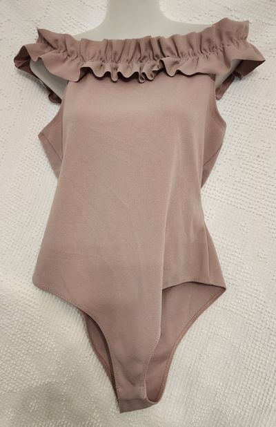 TIMING ROSE BODY SUIT OVER SHOULDER TOP Women's - L