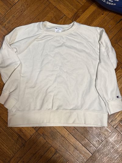 Champion off white beige sweatshirt sz L  Women's - L