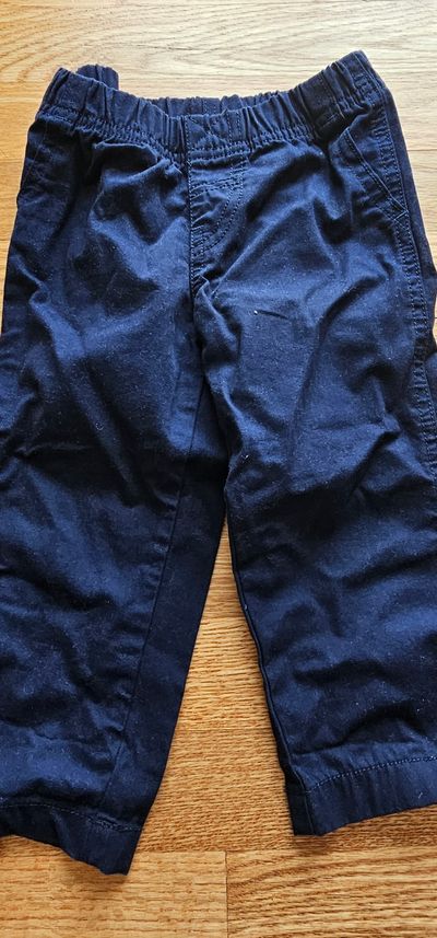Carter's Like New Navy blue pants, pull-on elasticized waistband 18 Months