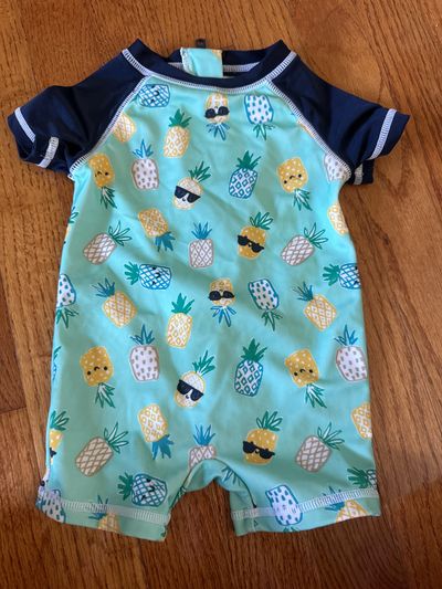 Gymboree Pineapple one piece bathing suit 0-3 Months