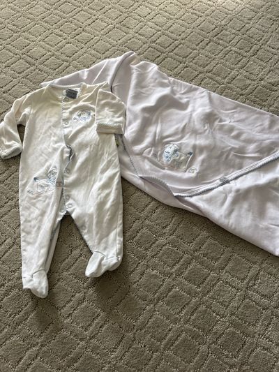 Noa lily Dog onsie with matching blanket 0-3 Months