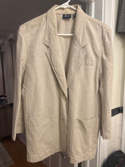 Lizsport Tan linen blazer Women's - L