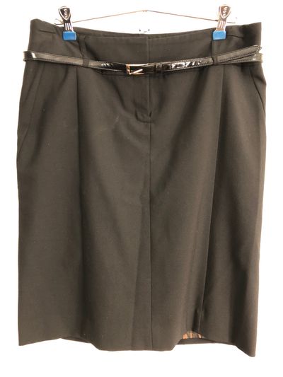 Express Black belted pencil skirt with walking slit Women's 6