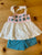 Teal shorts with crochet top  5T