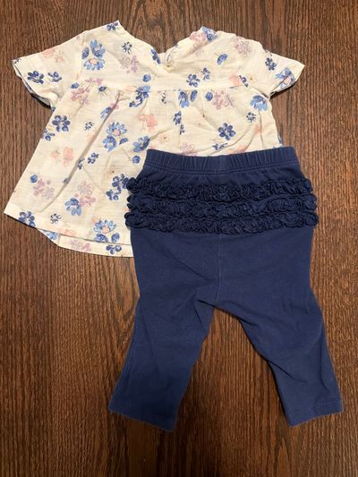Pant and floral shirt set  3-6 Months