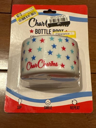 Brand new char charms bottle boot fits water bottl Stars