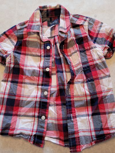 Childrens place size 4 Patriotic plaid shirt 4T