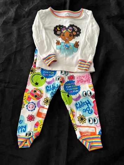 Childrens Place 2pc Be Happy Pajamas 6-9 Months