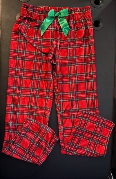 Max and Olivia Red tartan pajama pants 10-12