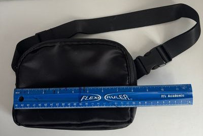 Amazon NEW double zip black Fanny pack