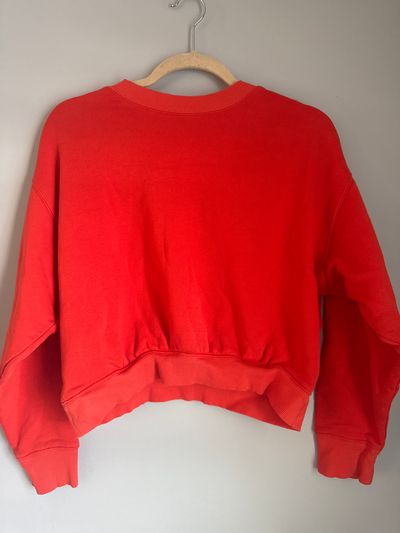 Universal threads Coral/orange cropped pullover sweatshirt Women's - XS
