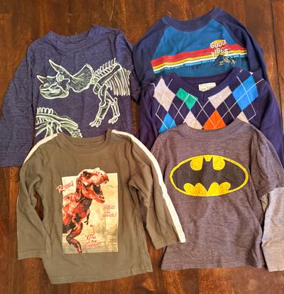 Misc - garanimals old navy carters Lot - 5 long sleeved boys shirts 3T