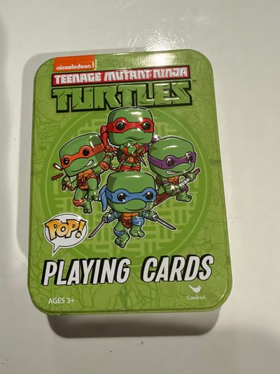 TMNT Funko Pop Playing cards in tin 52 cards with 2 jokers