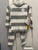 Burts Bees kids new with tags Gray and white striped two-piece pajamas 2T